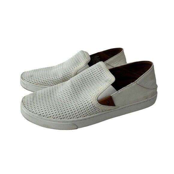 Olukai Pehuea Breathable Slip On Sneakers Women's Size 10 White Casual‎ Travel - Picture 1 of 10